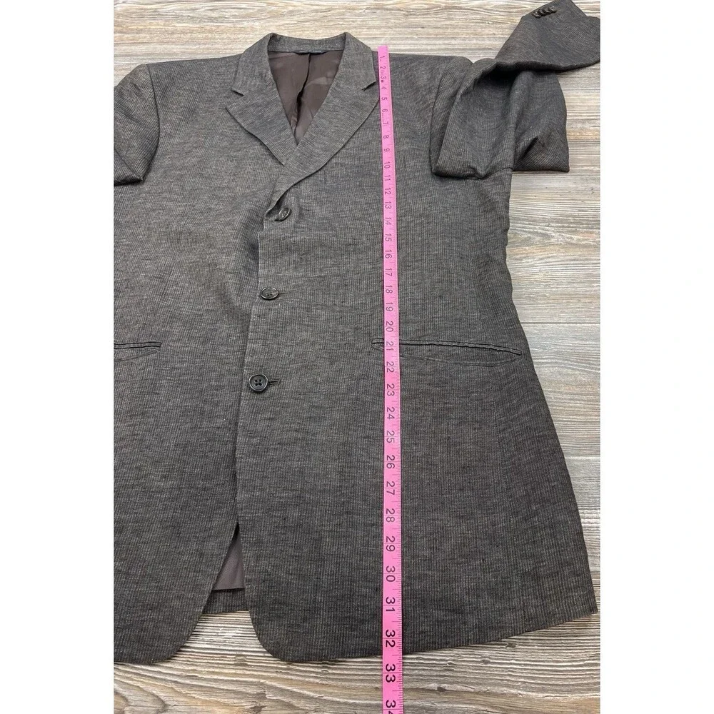Banana Republic‎ Blazer Mens 44R Brown Linen Jacket Classic Office Quiet Luxury